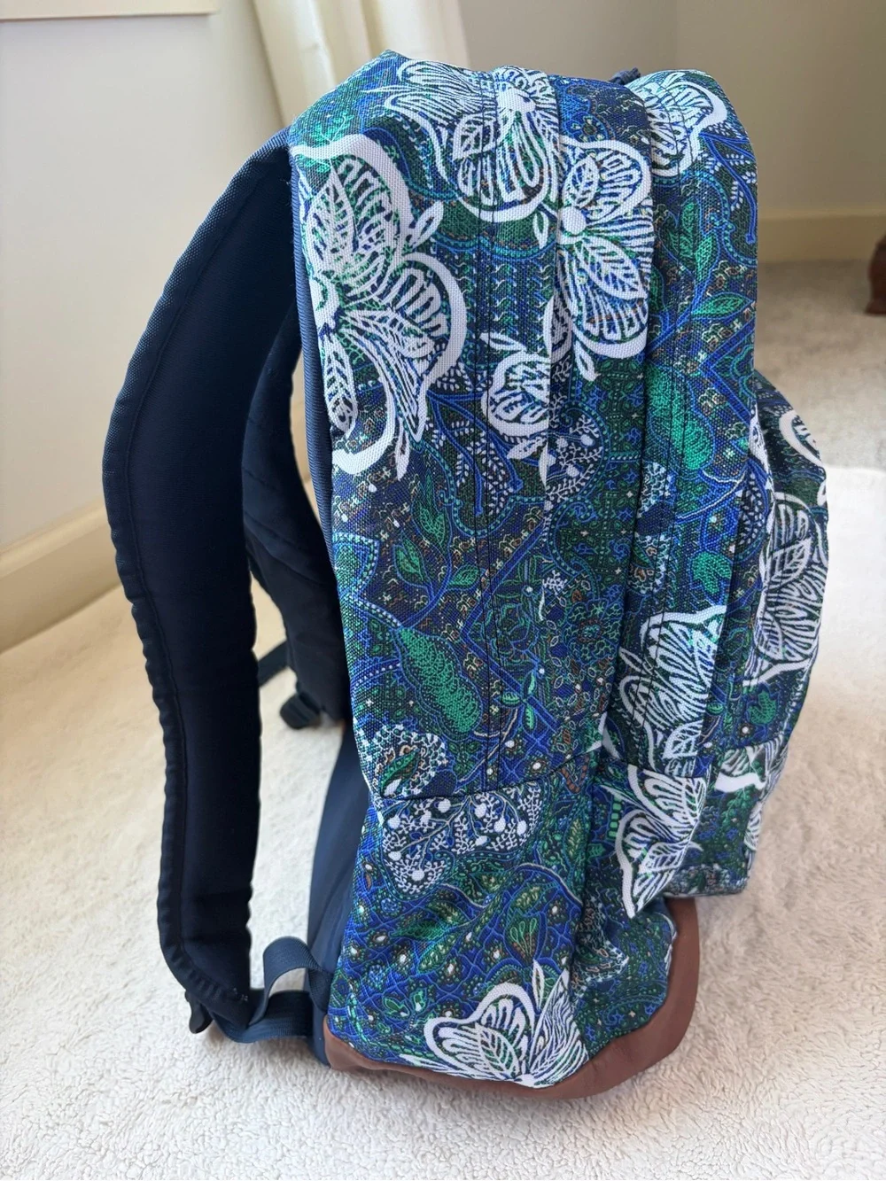 Trans by Jansport Blue & Green Floral Backpack